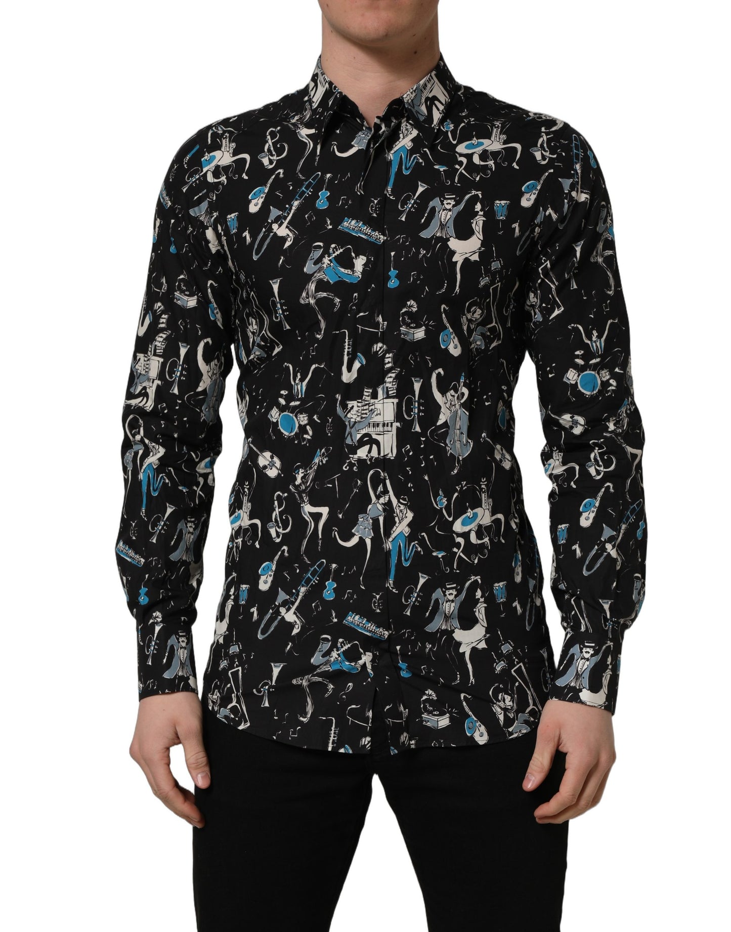 Black Jazz Club Cotton GOLD Fit Dress Shirt