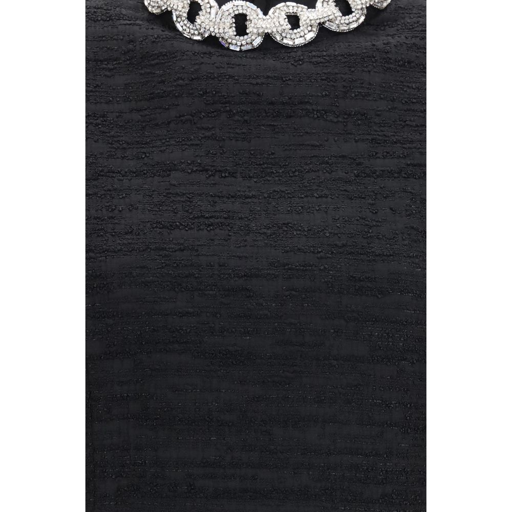 Black Cotton Cocktail Dress