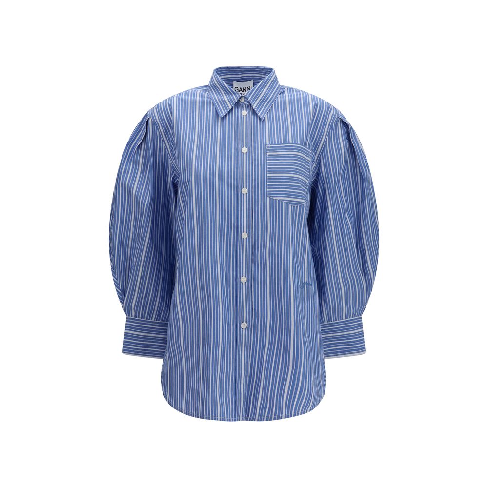 Blue Cotton Pattern Shirt