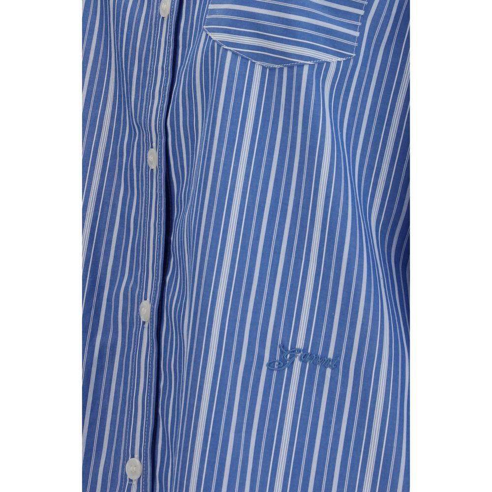 Blue Cotton Pattern Shirt
