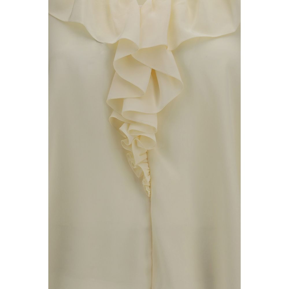 Beige Silk Blouse