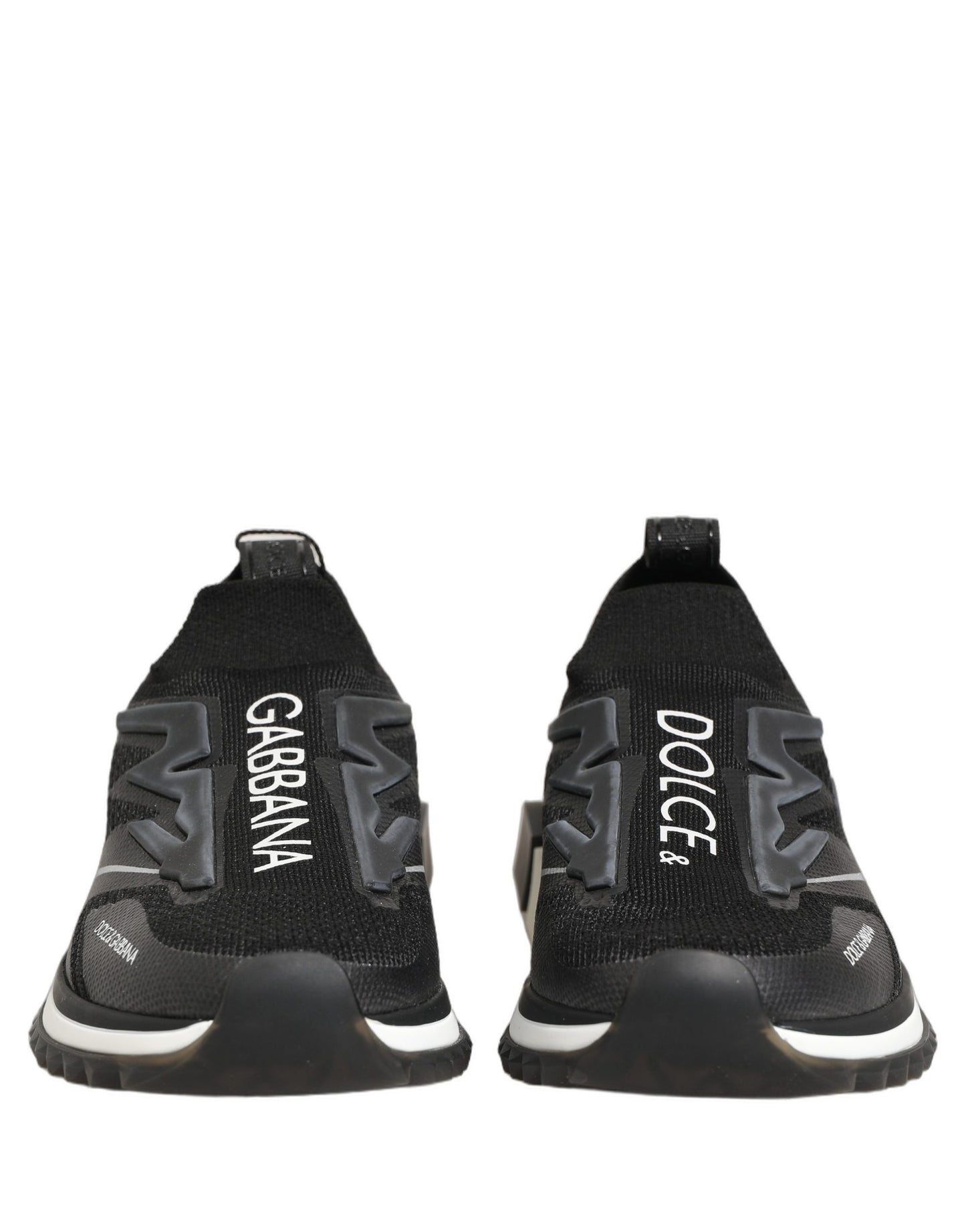 Black White Sorrento Slip-On Logo Sneakers Shoes