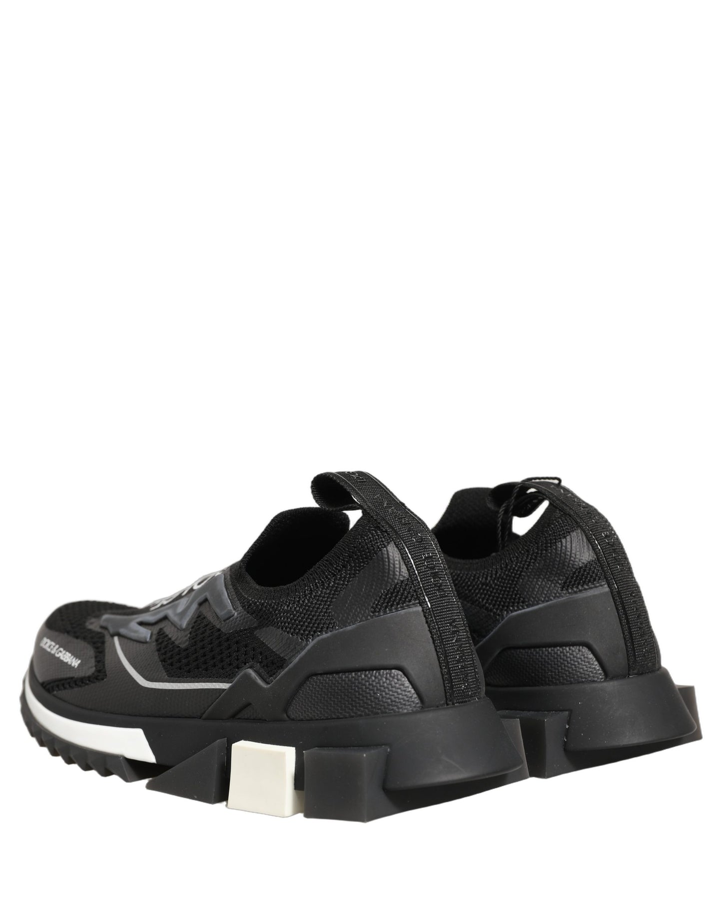 Black White Sorrento Slip-On Logo Sneakers Shoes