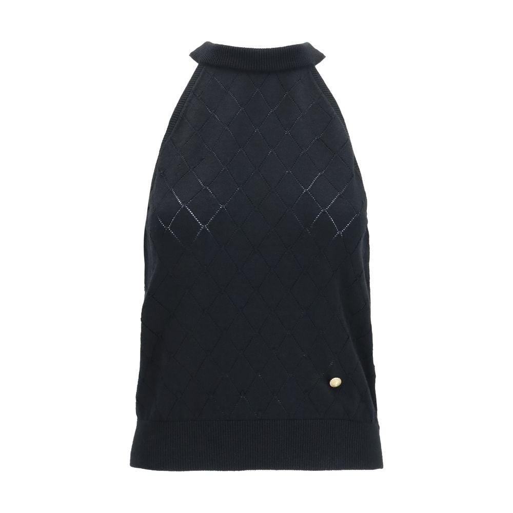 Black Wool Oves Aries Sleeveles T-Shirt