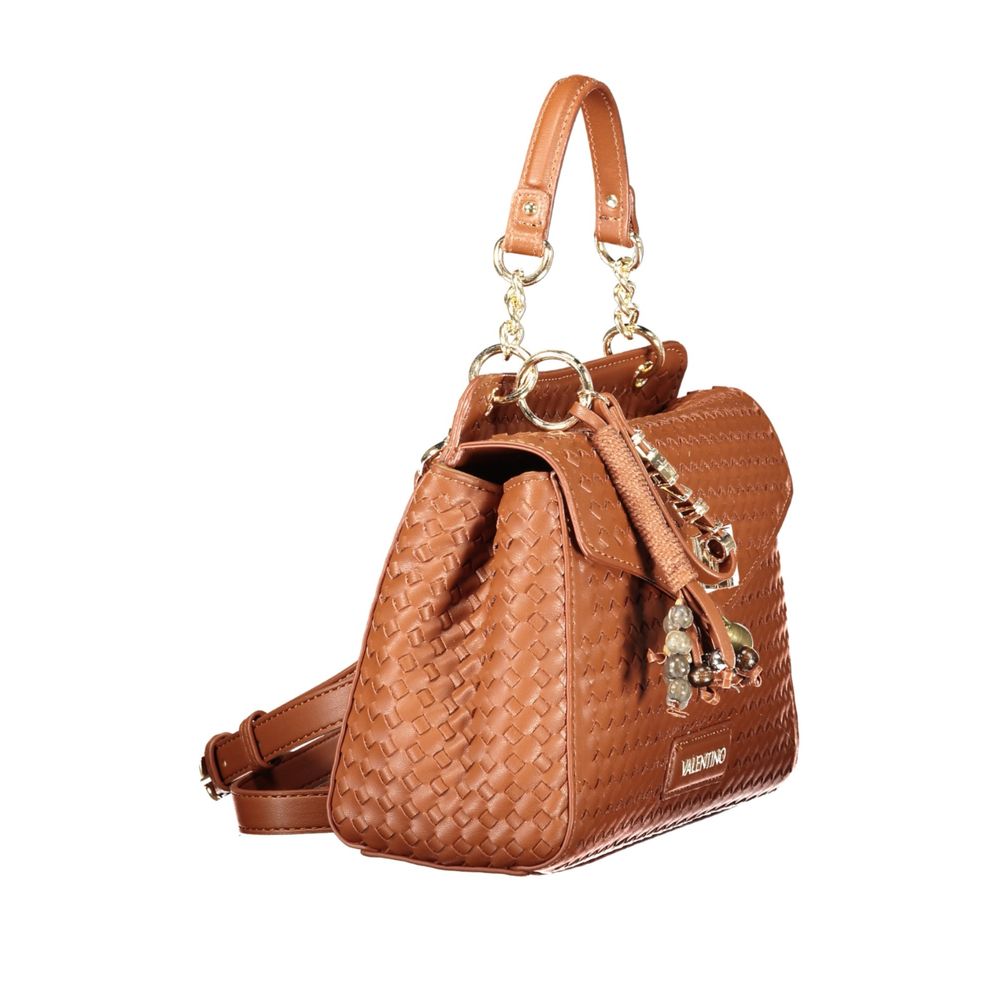 Brown Polyurethane Women Bag