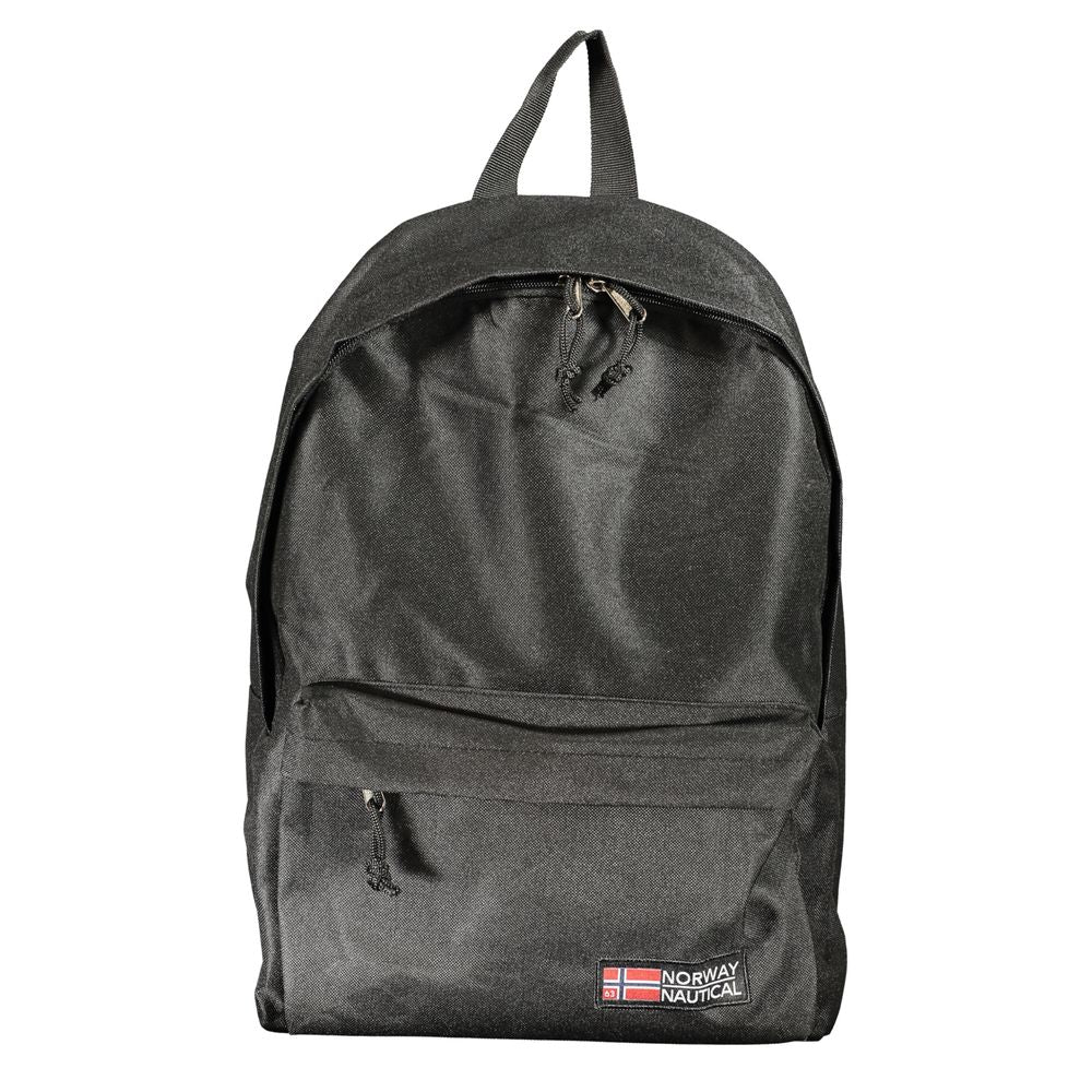 Black Polyester Men's Backpack