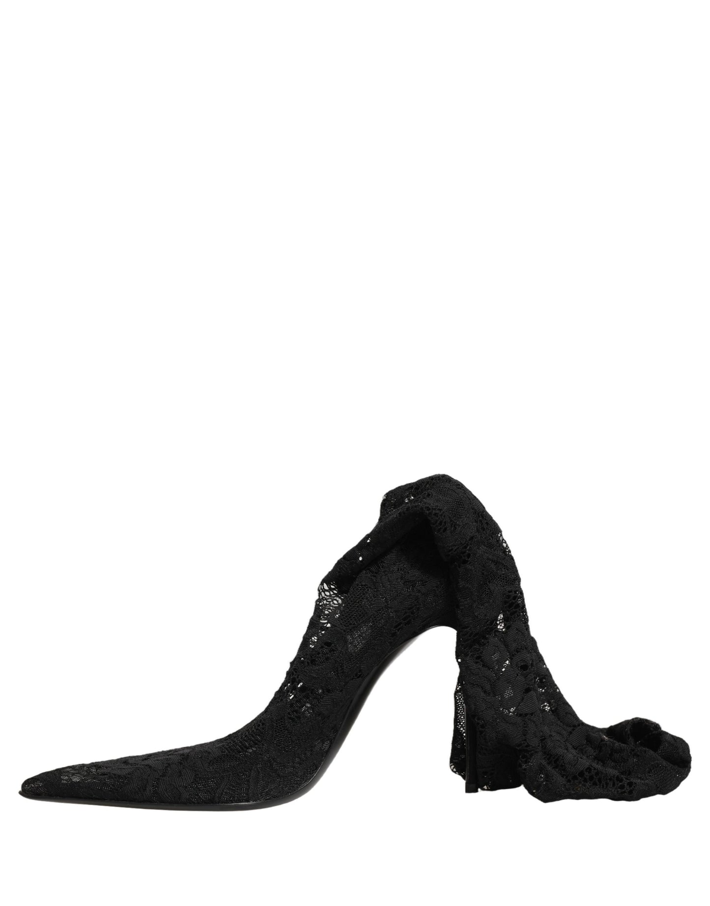 Black Taormina Lace Socks Boots Pumps Shoes