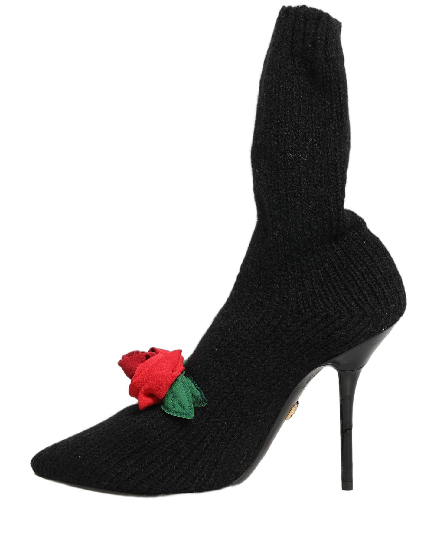 Black Stiletto Heels Mid Calf Boots Shoes