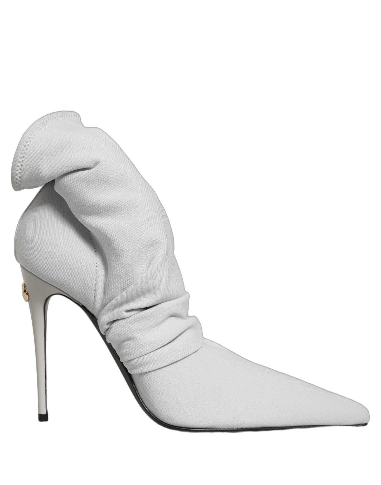 Gray Stretch Socks Heels Ankle Boots Shoes