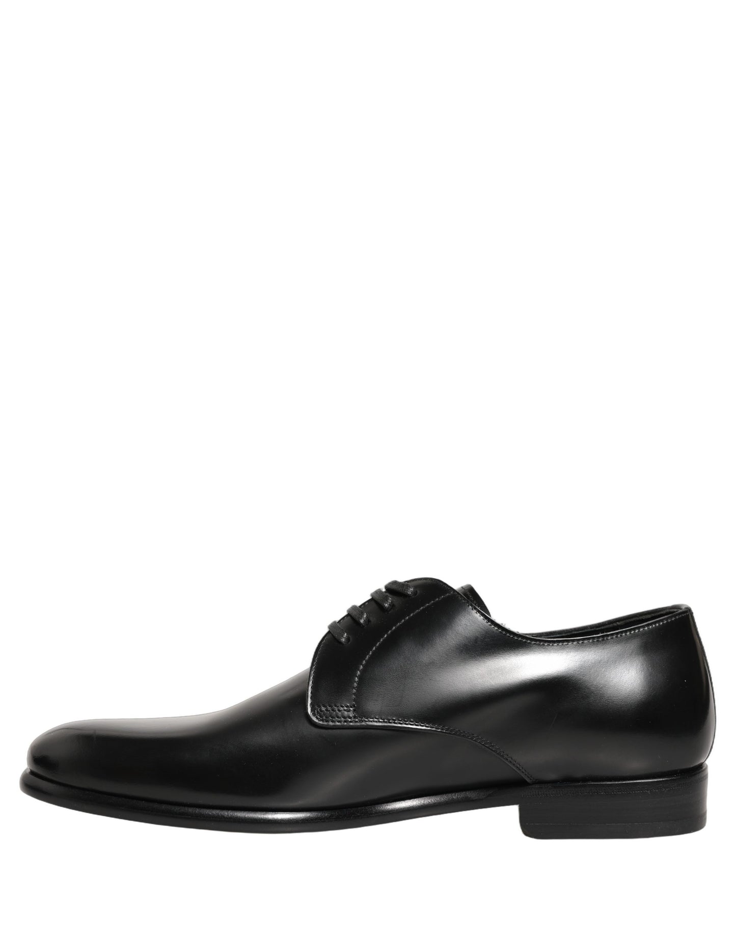 Black Leather Lace Up Derby Dress Shoes