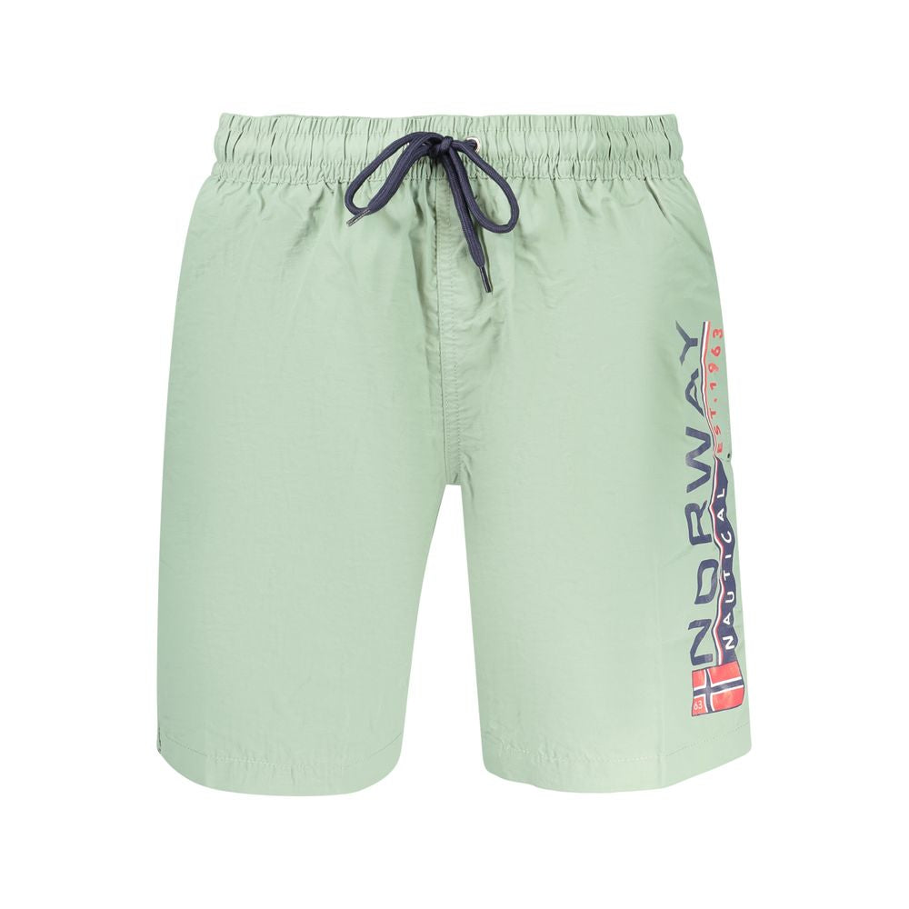 Green Polyamide Men's Swimwear