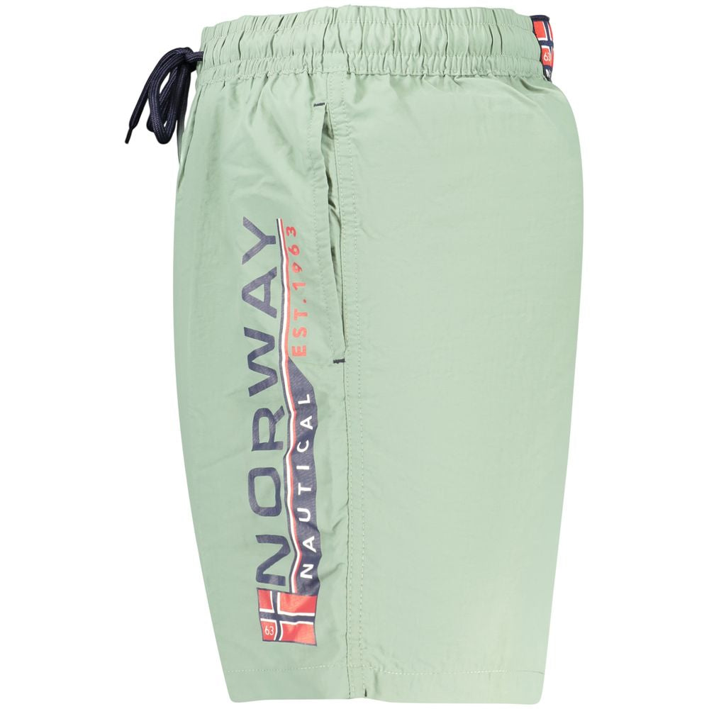 Green Polyamide Men's Swimwear