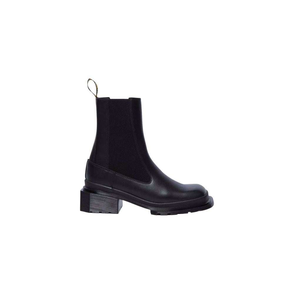 Black Leather Ankle Boots
