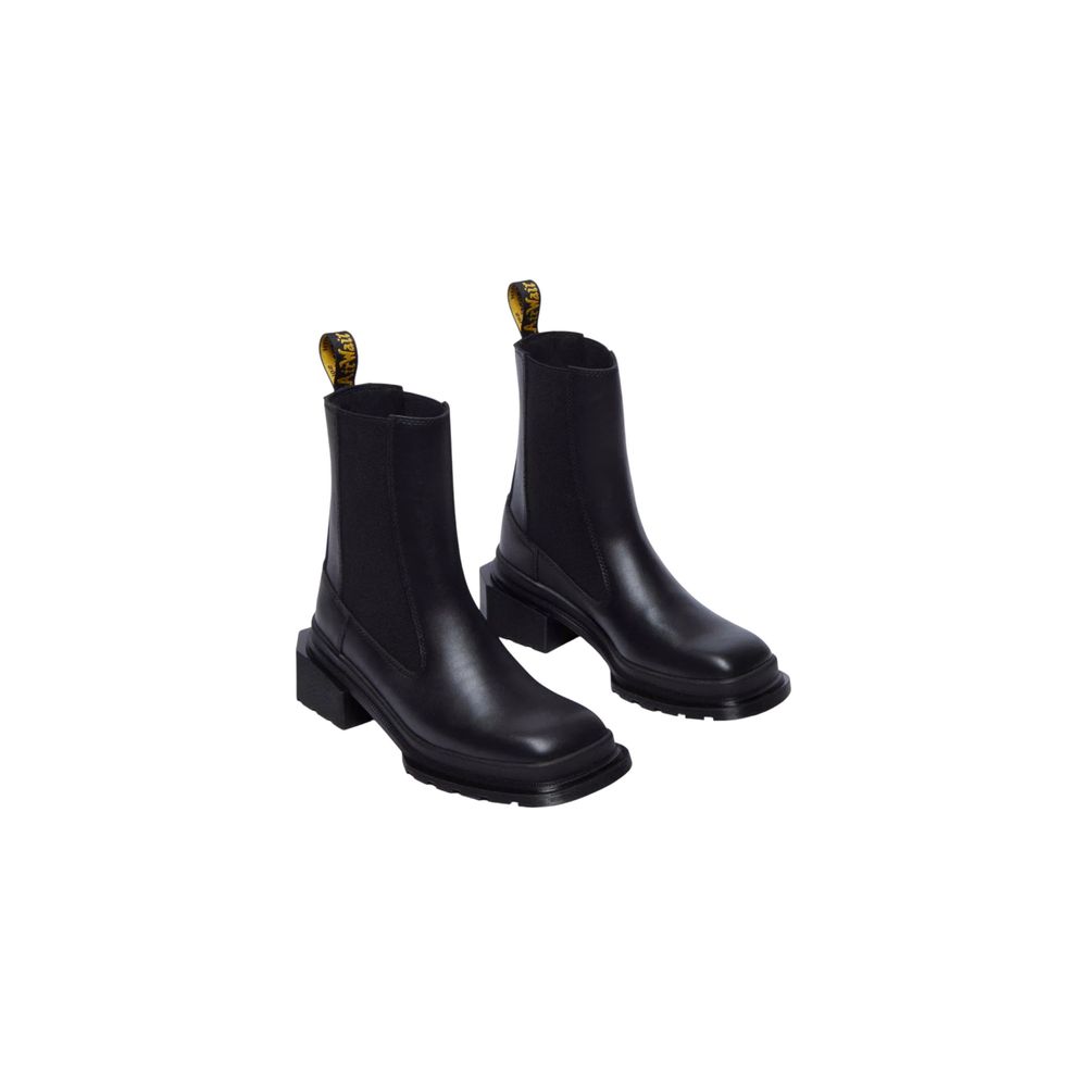 Black Leather Ankle Boots