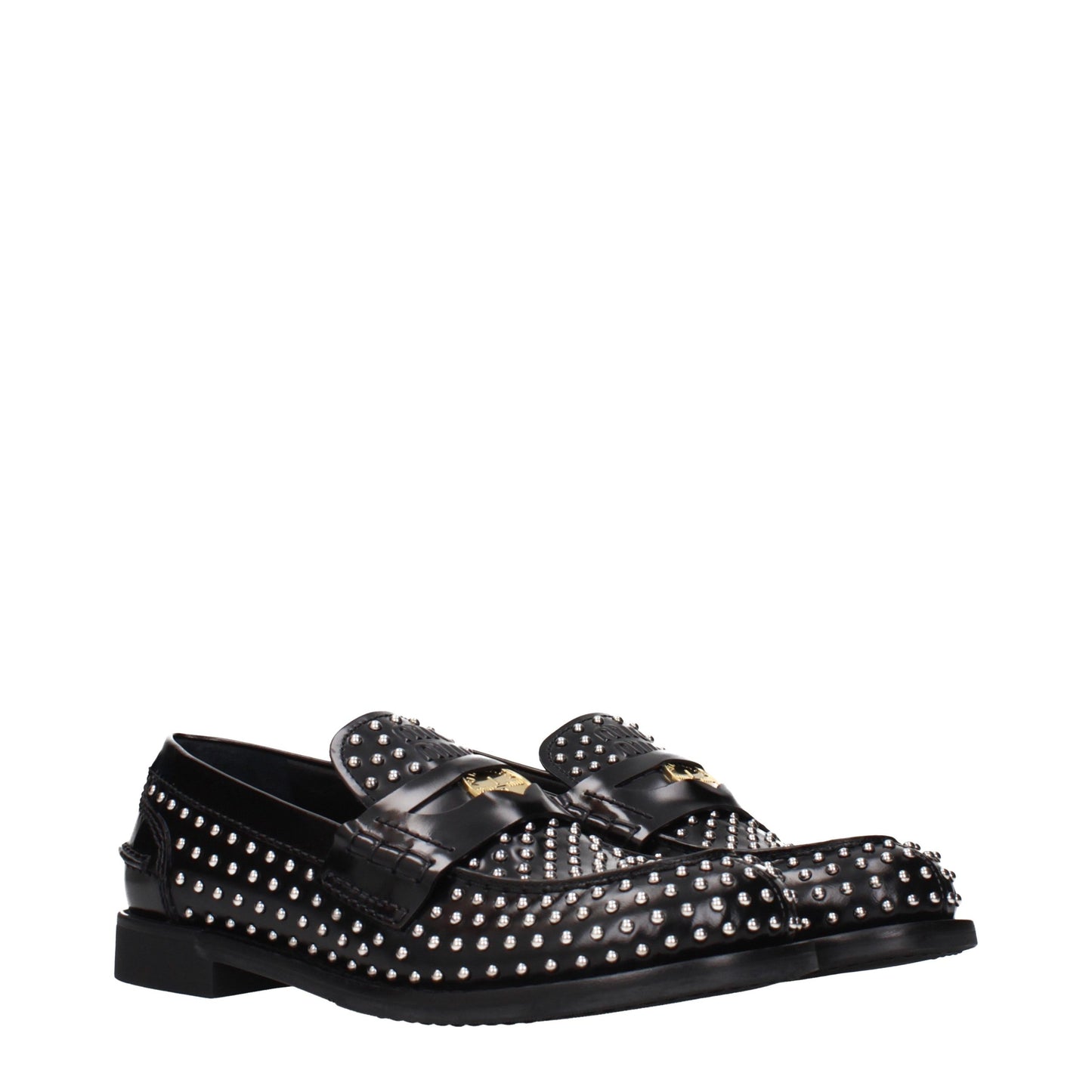 Black Leather Slip-On Loafers