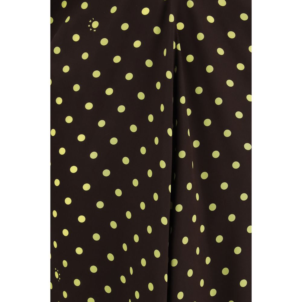 Brown Silk Casual Dress