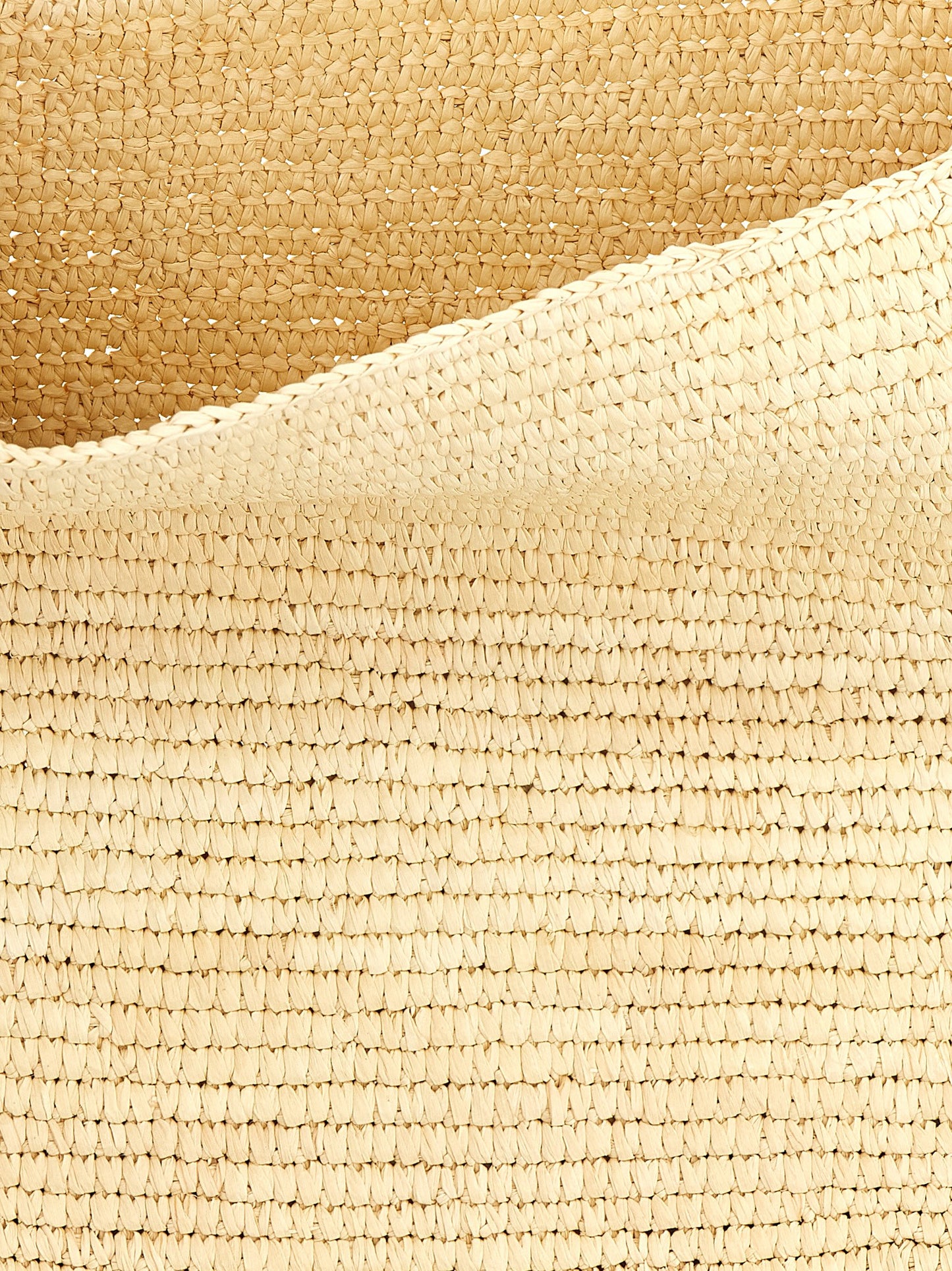 Beige Raffia Shoulder Bag