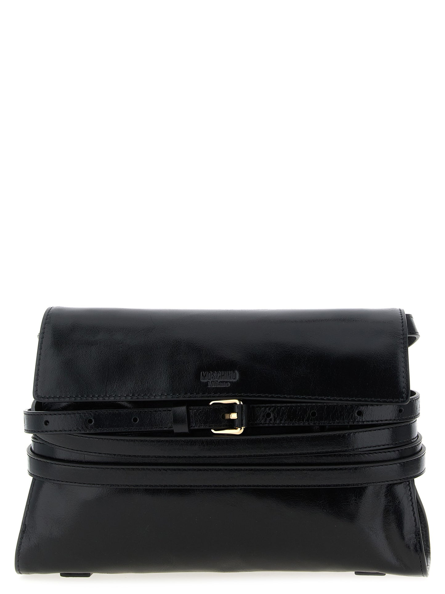 Black Leather Crossbody Bag