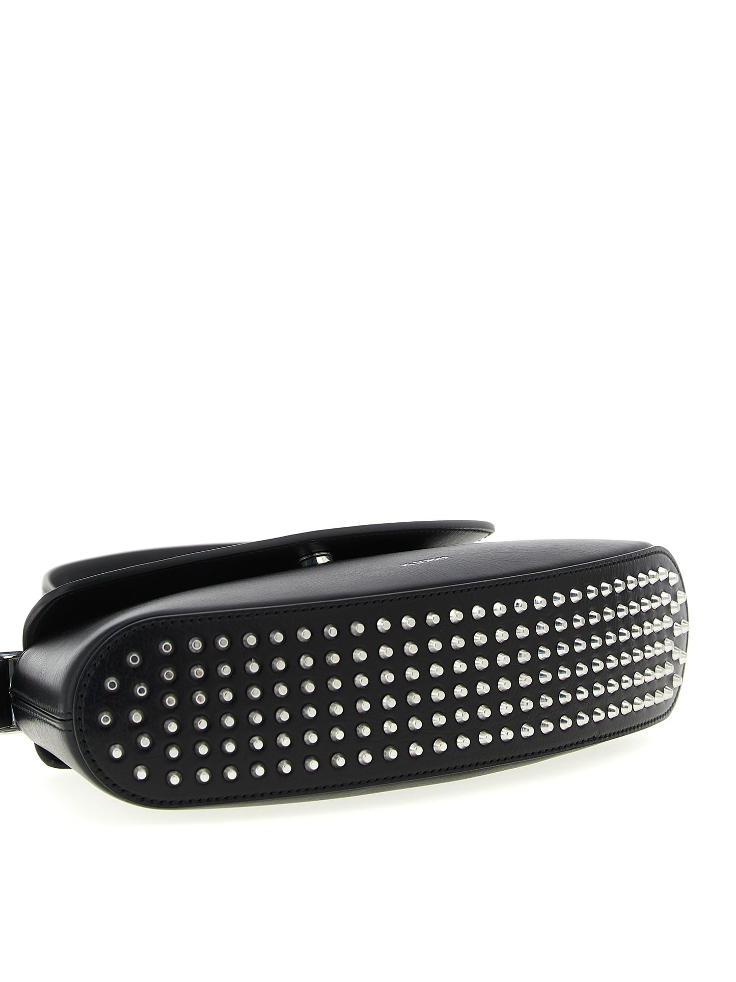 Black Bovine Leather Crossbody Bag