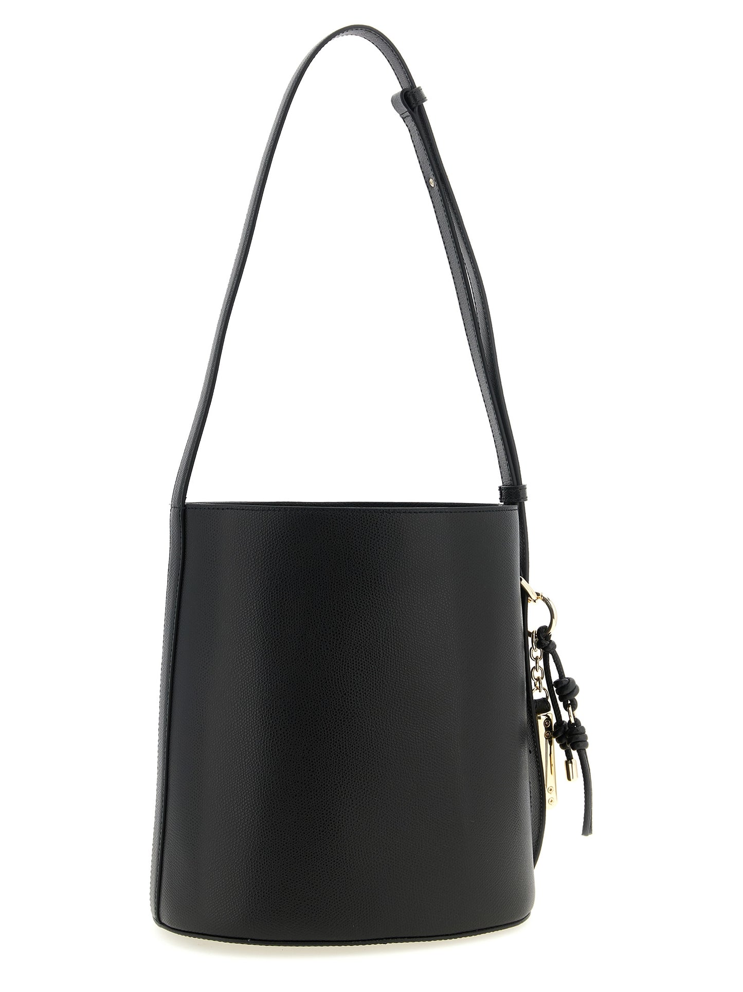 Black Calfskin Shoulder Bag