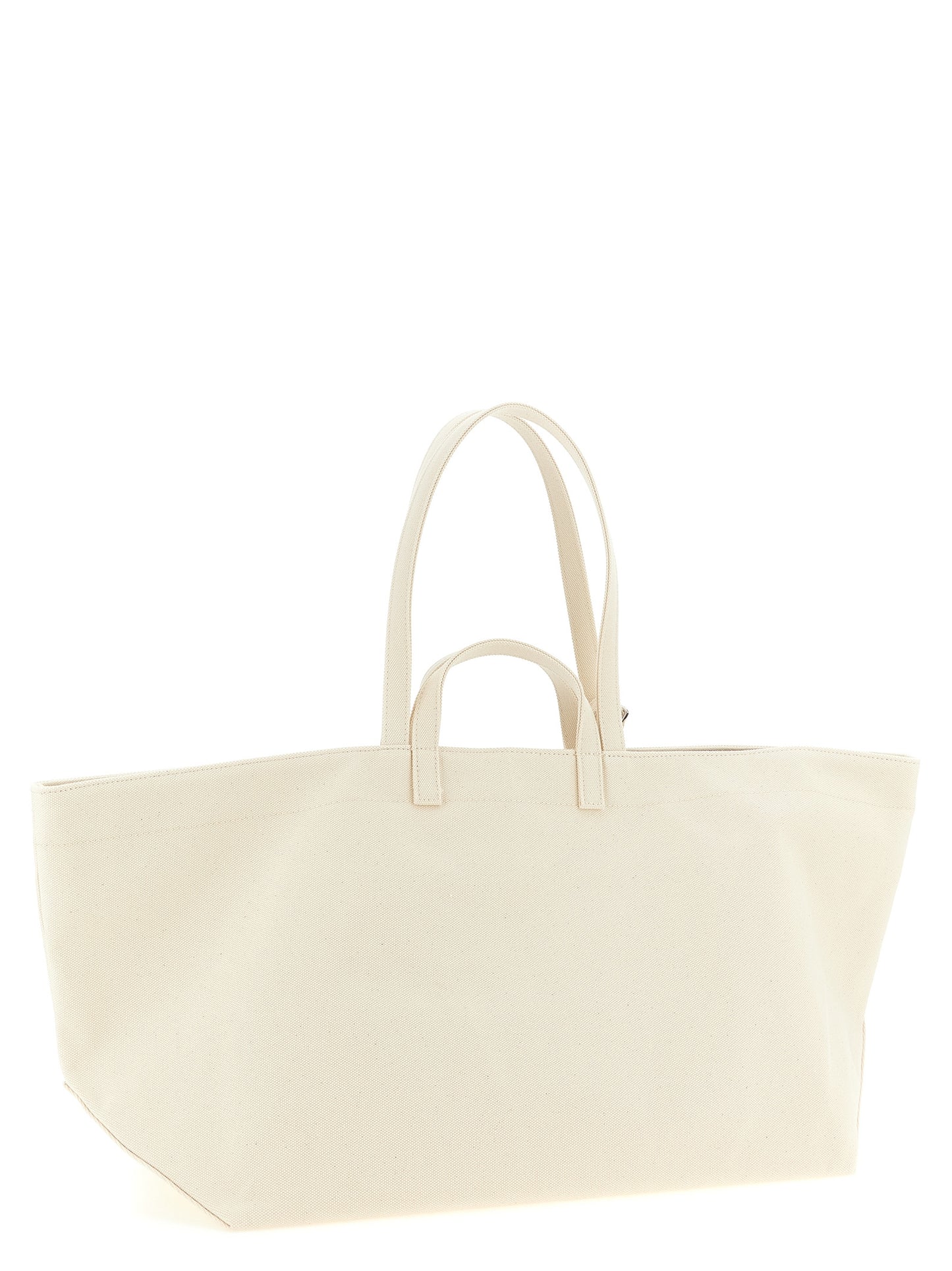 Beige Cotton Tote Bag