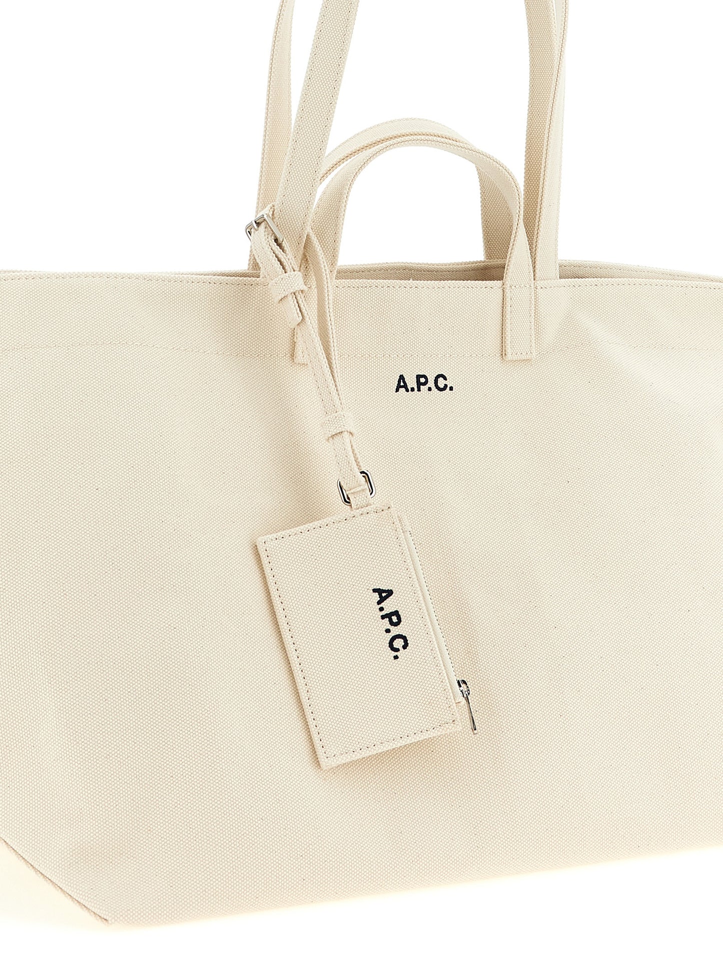 Beige Cotton Tote Bag