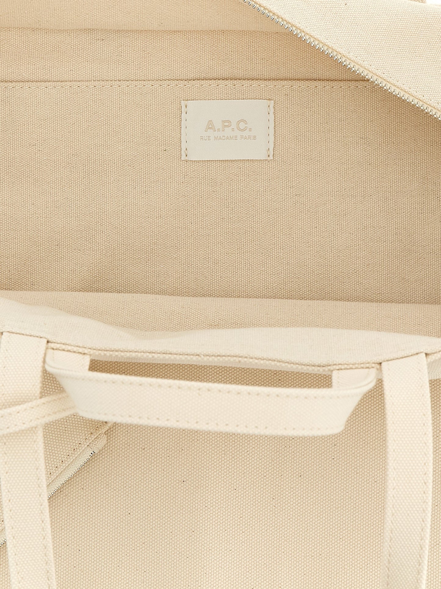 Beige Cotton Tote Bag