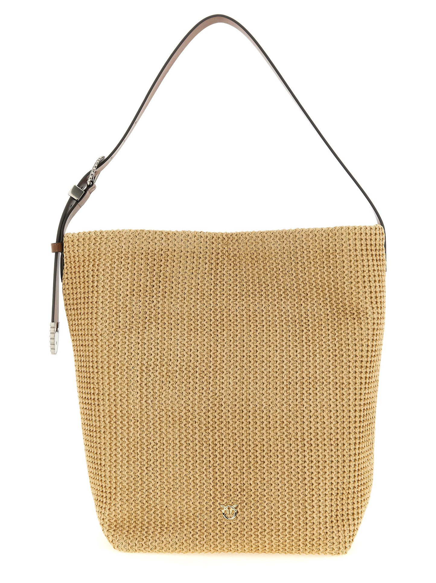 Beige Cowhide Shoulder Bag