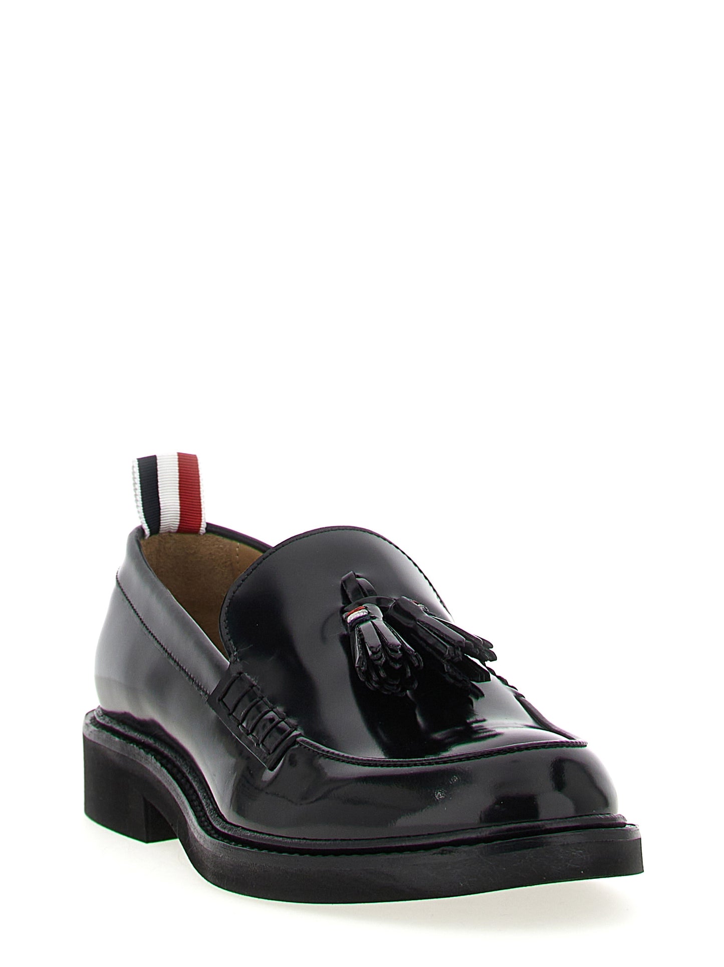 Black Calfskin Slip-On Loafers