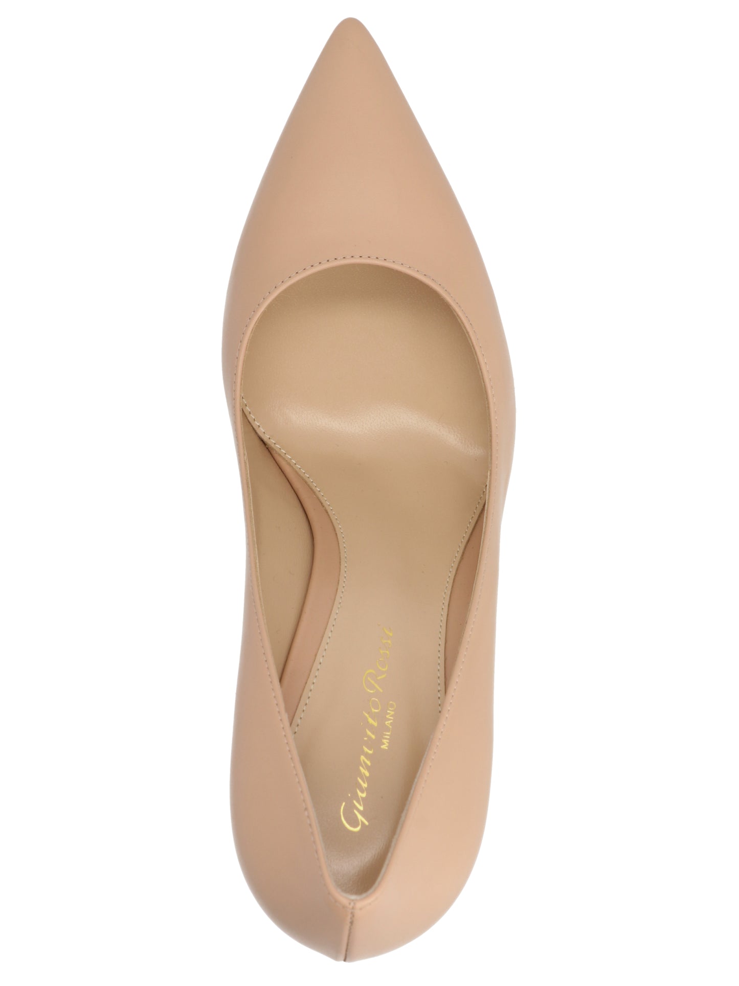 Beige Calfskin High Heel Pumps