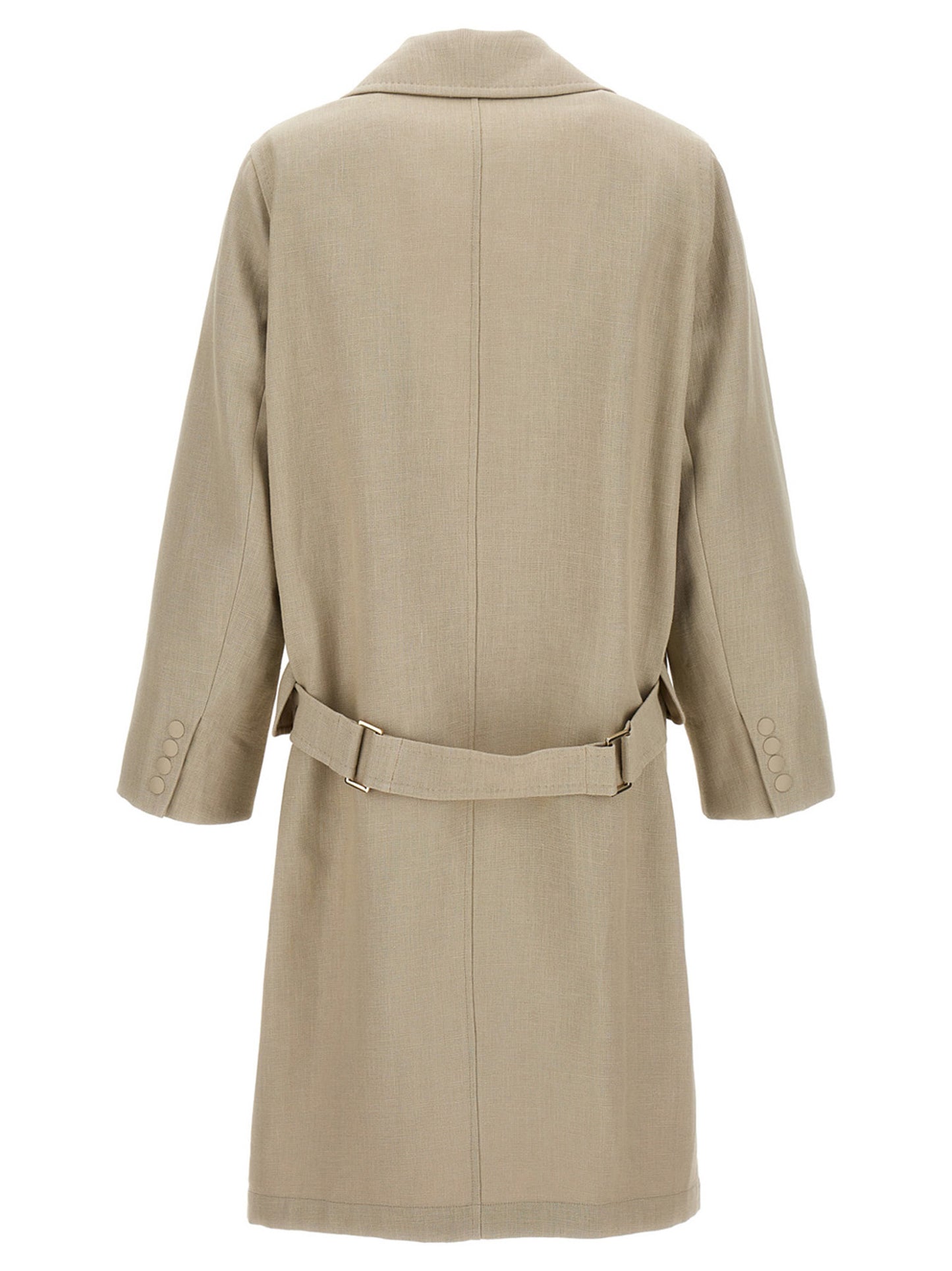 Beige Linen Coat