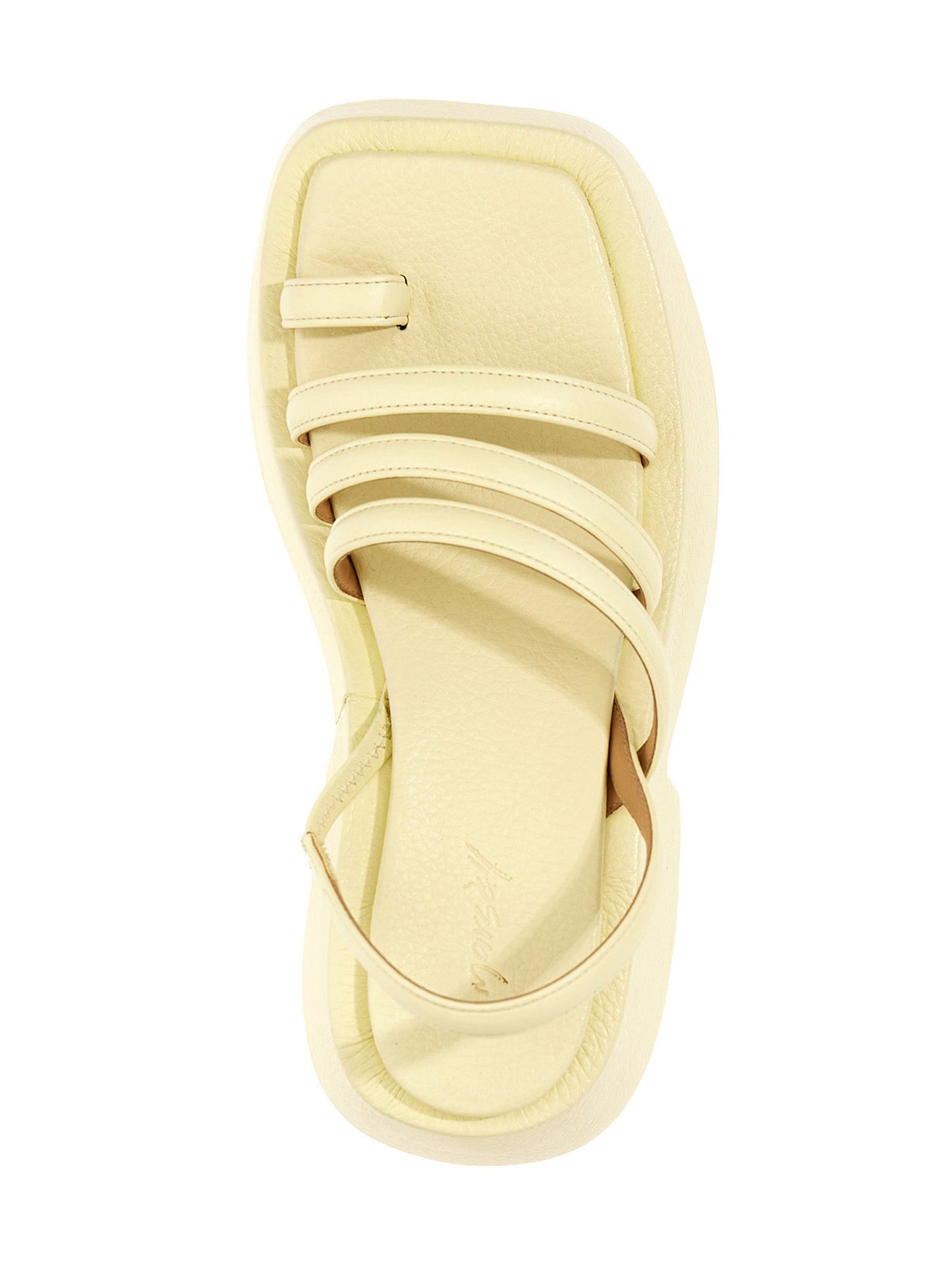 Bicolor Calfskin Stiletto Heel Sandals