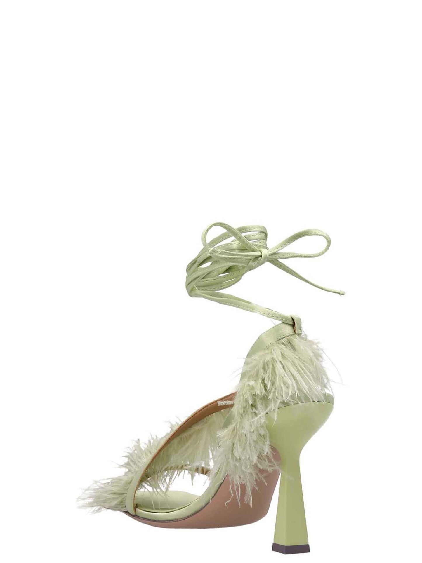 Bicolor Viscose Stiletto Heel Sandals