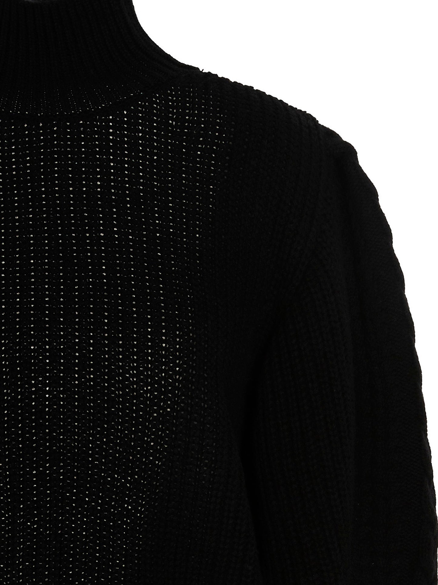 Black Wool Cardigan