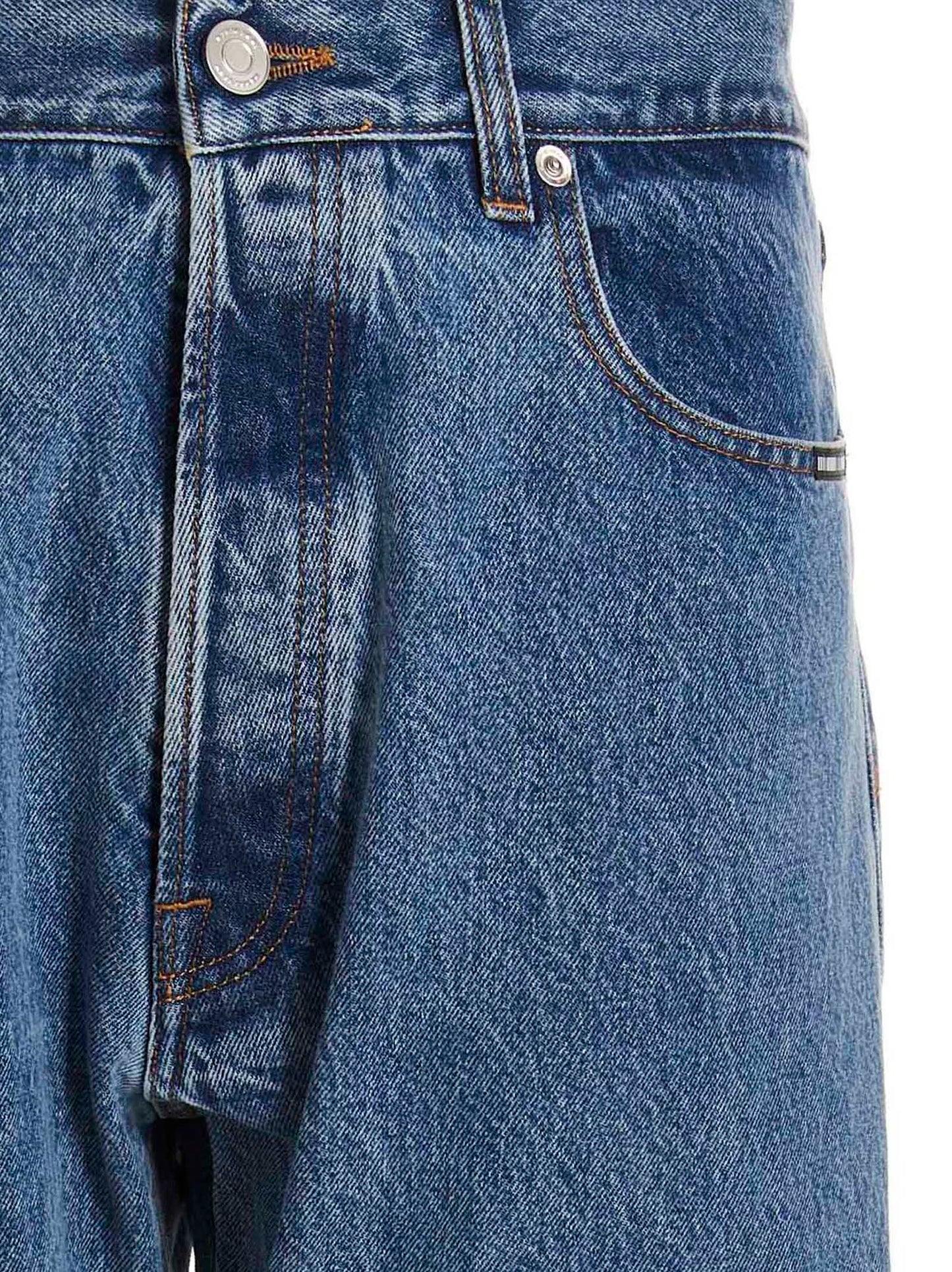 Blue Cotton Relaxed Fit Jeans