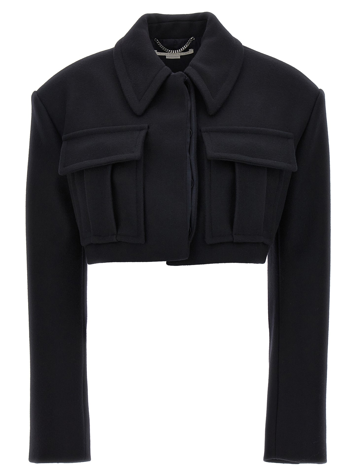 Black Wool Full-Length Jacket