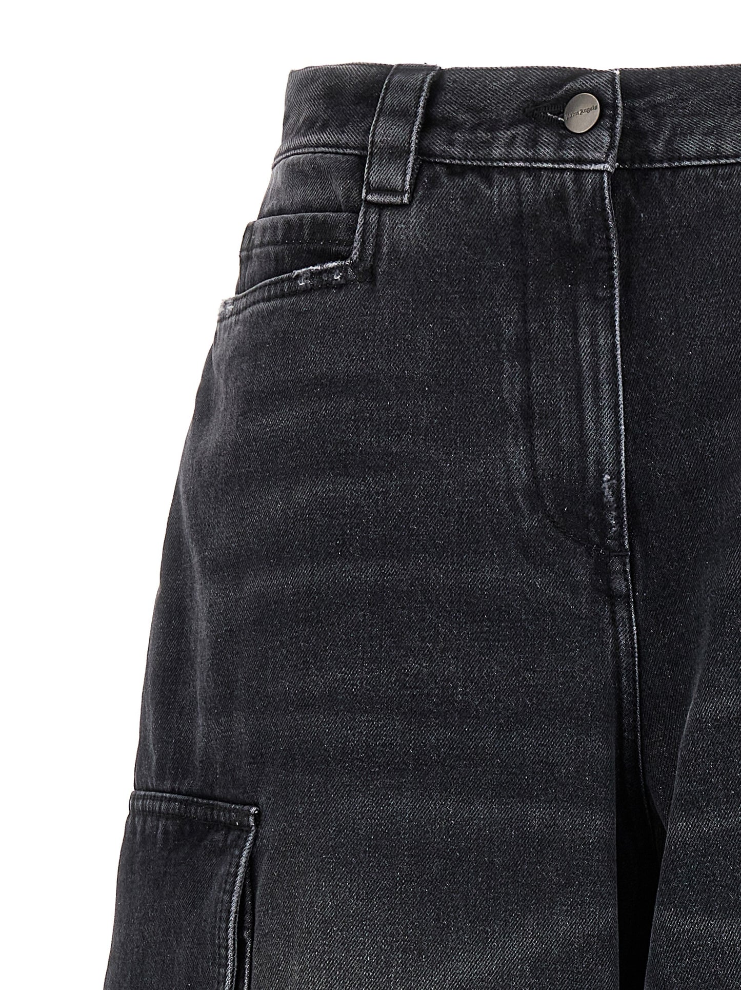 Gray Cotton Cargo Shorts