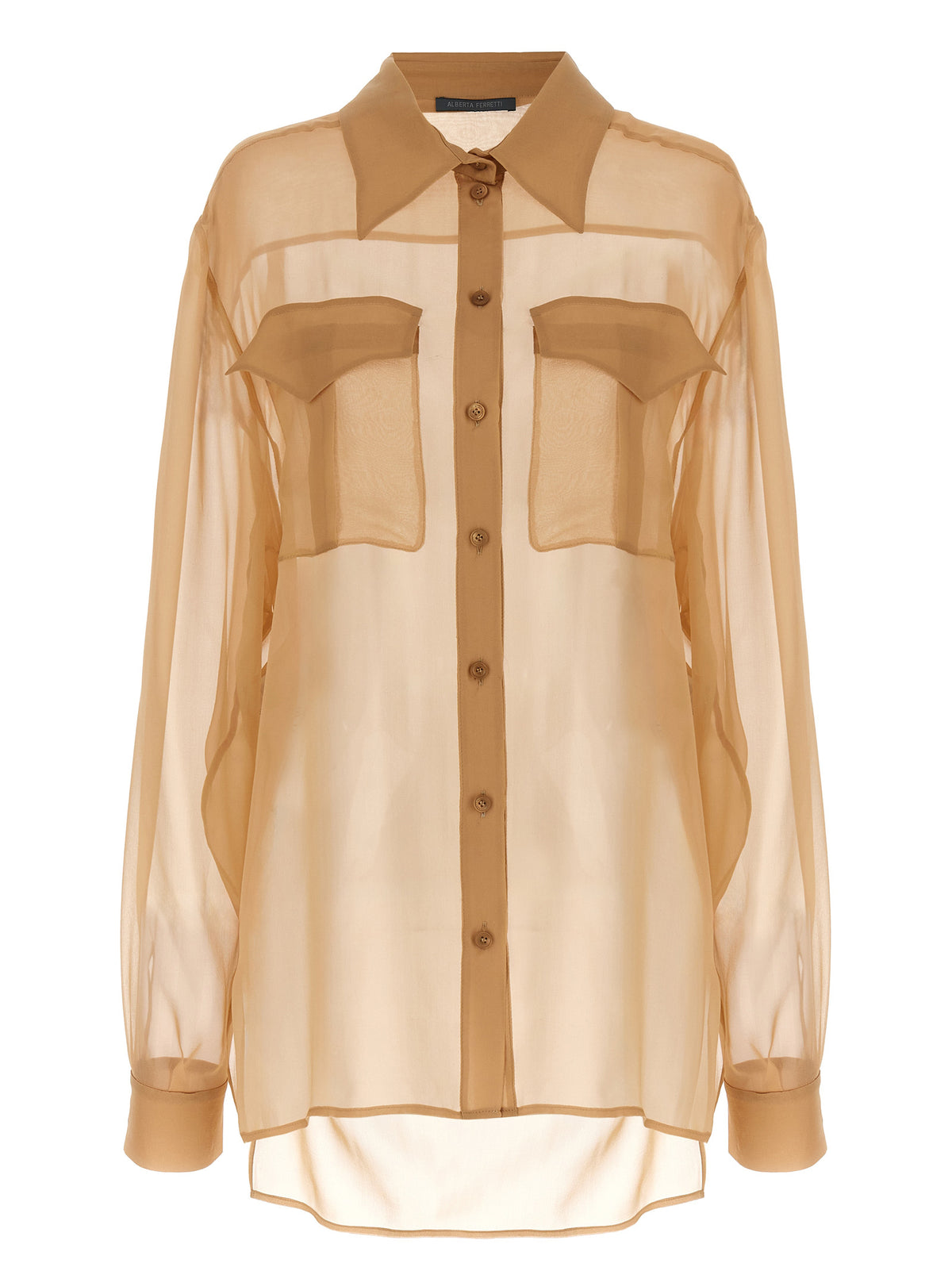 Beige Silk Blouse