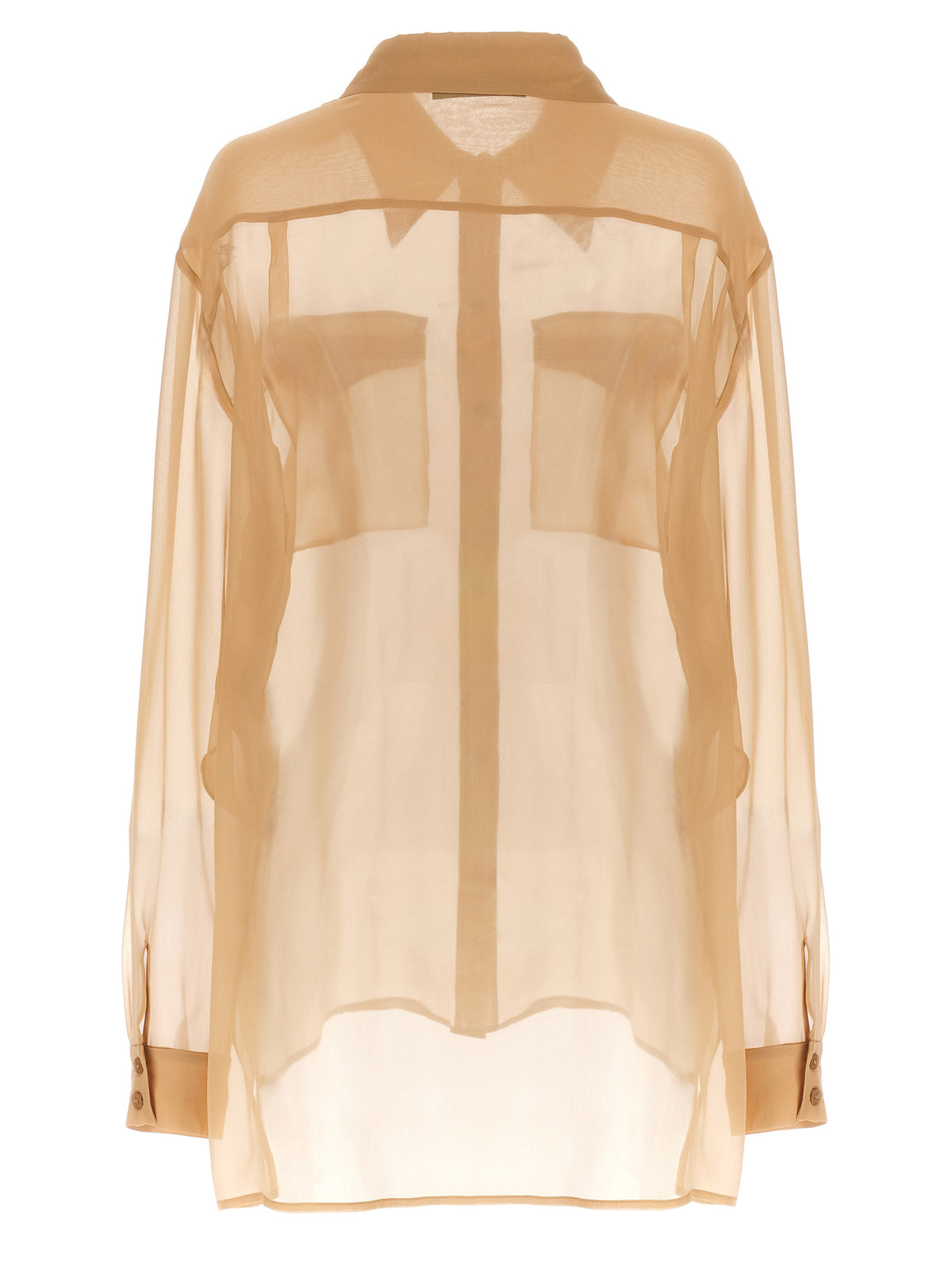 Beige Silk Blouse