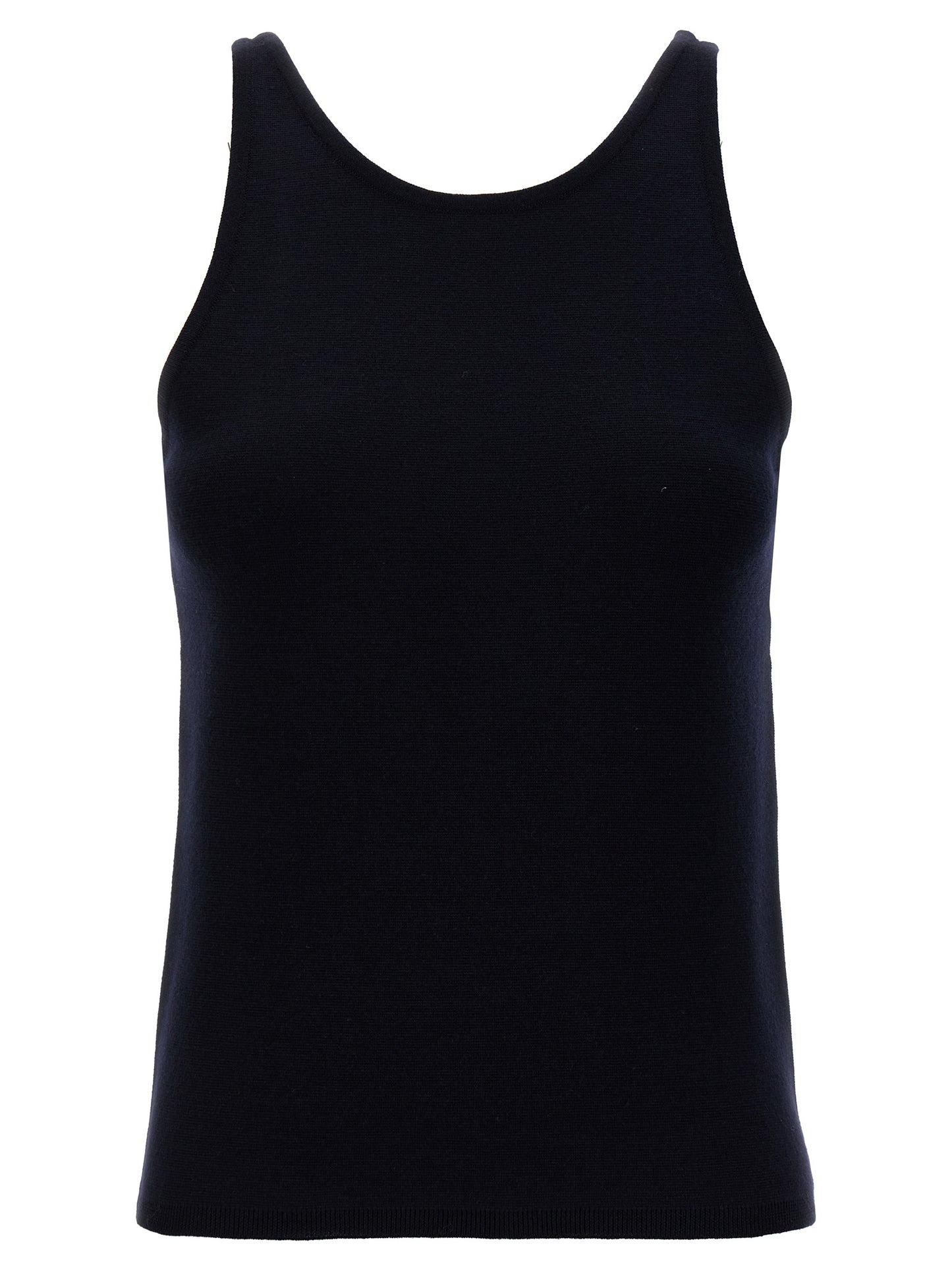 Blue Virgin Wool Tank Tops