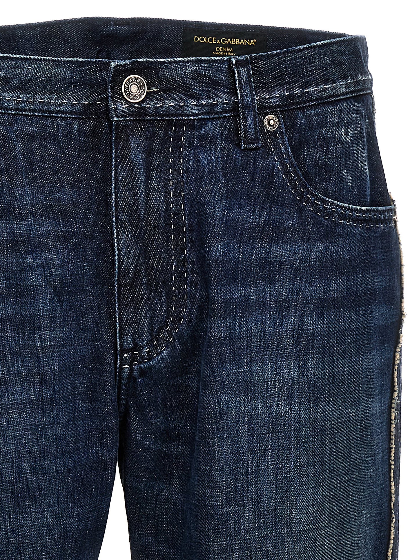 Blue Cotton Skinny Jeans