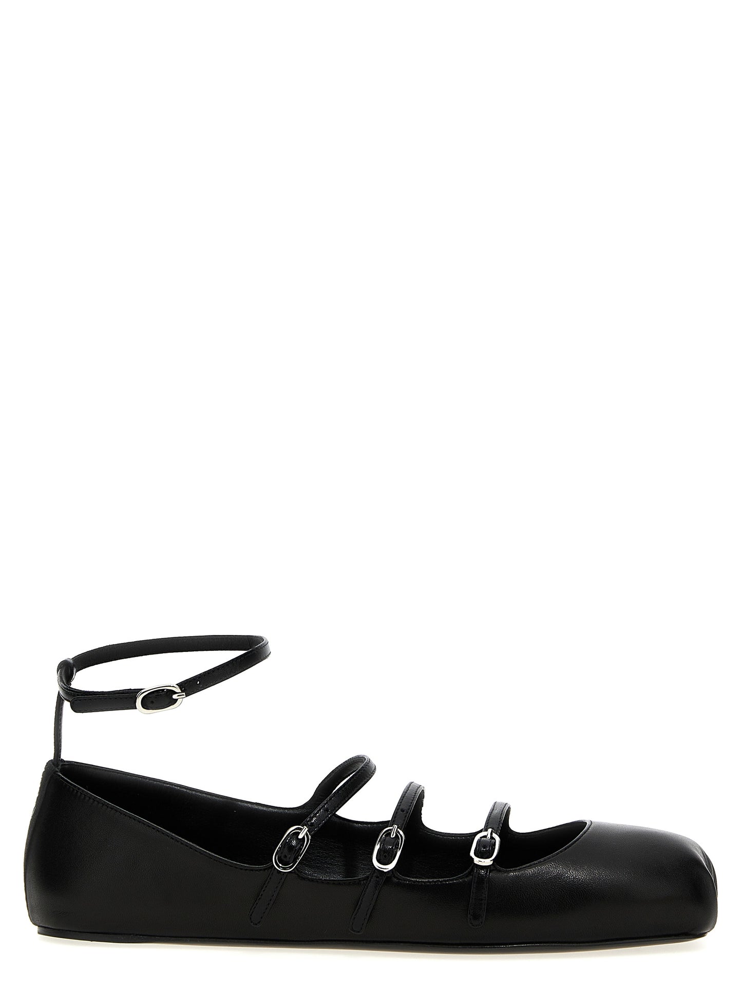 Black Calfskin Ballet Flats
