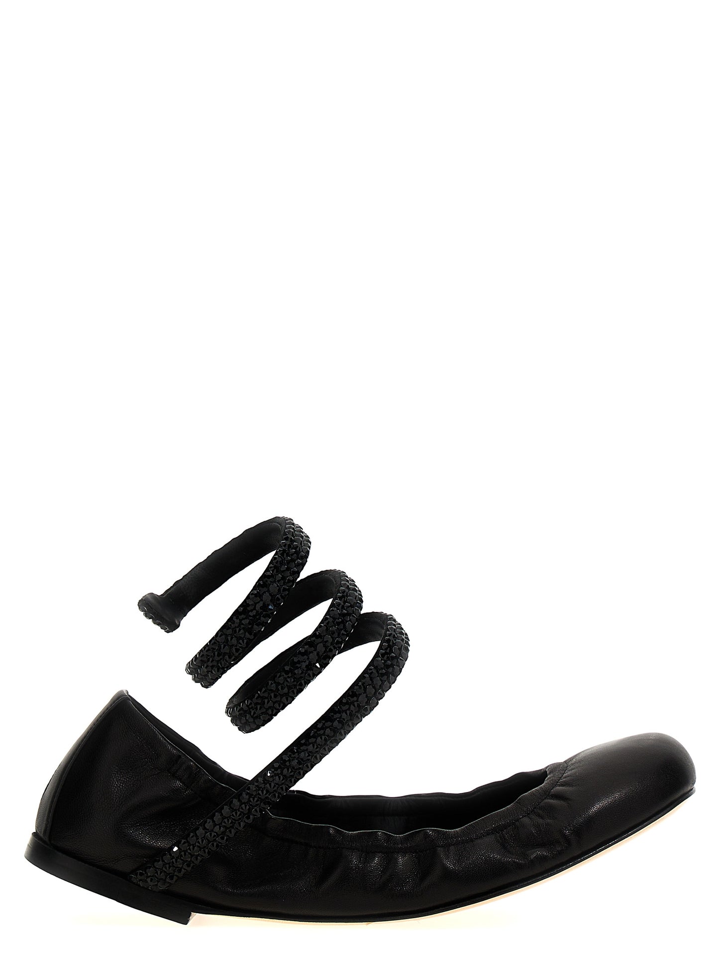 Black Lamb Leather Ballet Flats