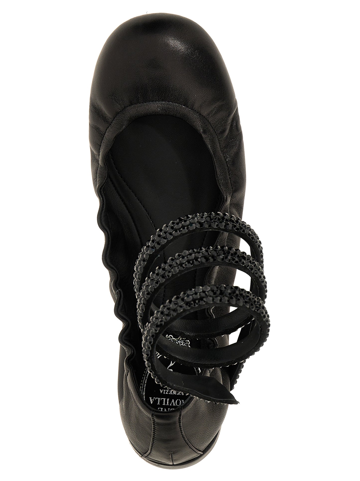 Black Lamb Leather Ballet Flats