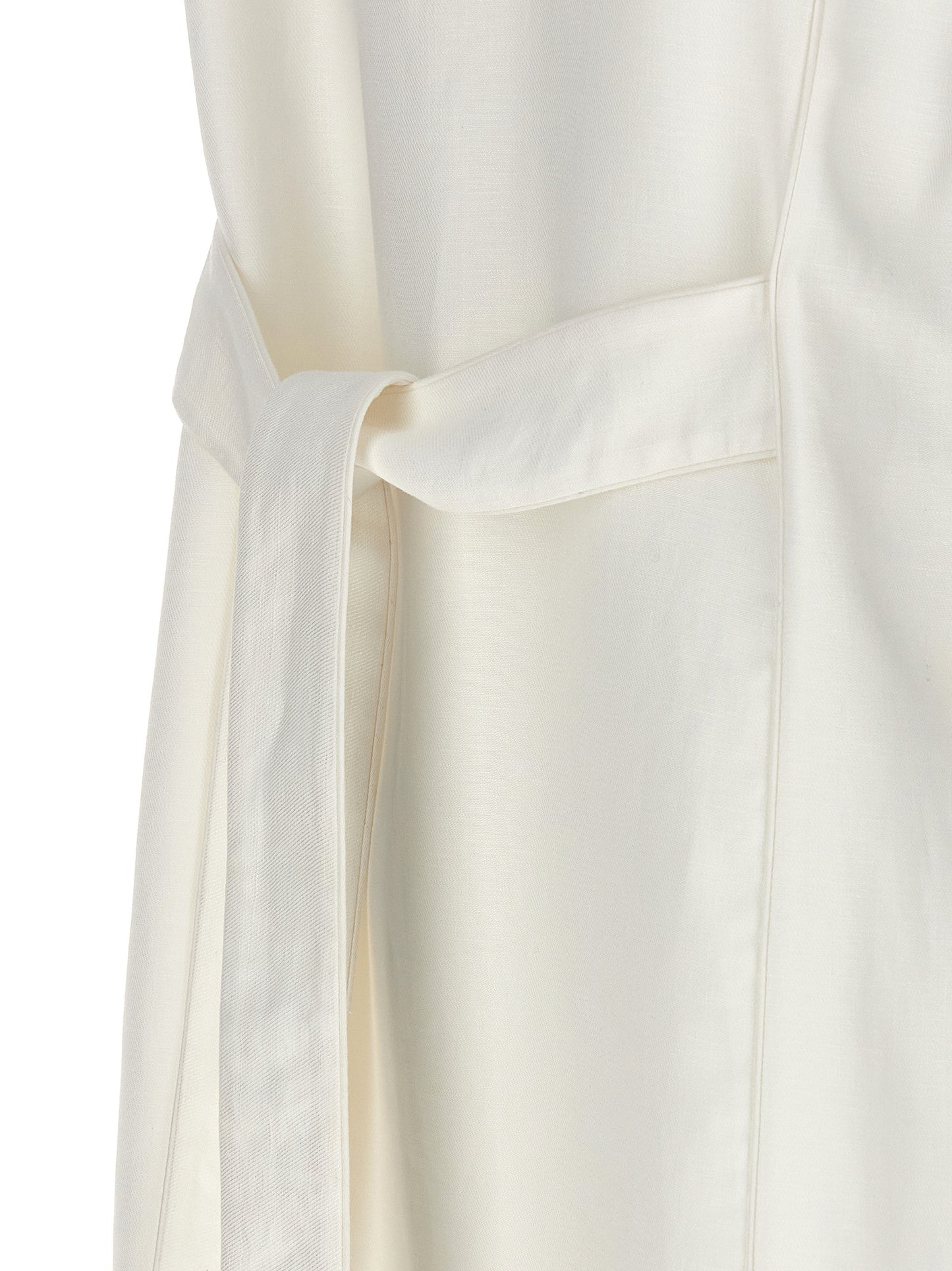 White Flax Sleeveless Jacket