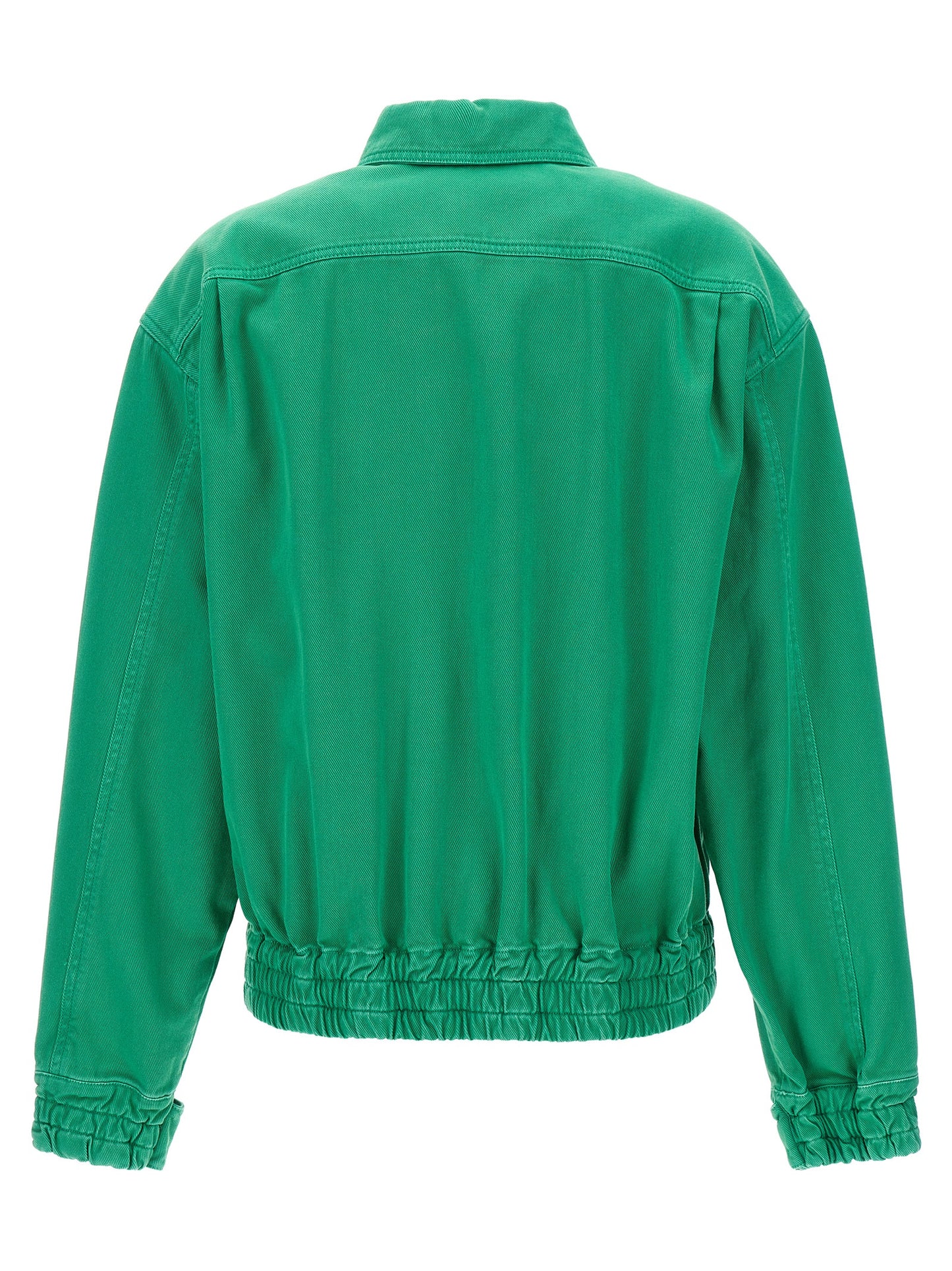 Bicolor Cotton Full-Length Jacket