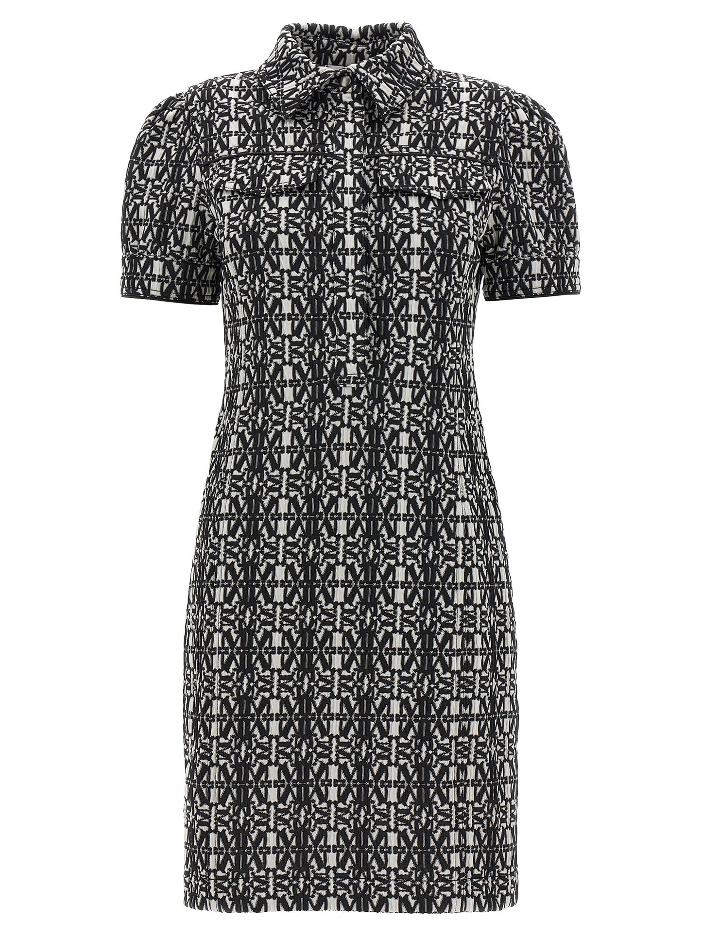 Bicolor Polyester Short Dress
