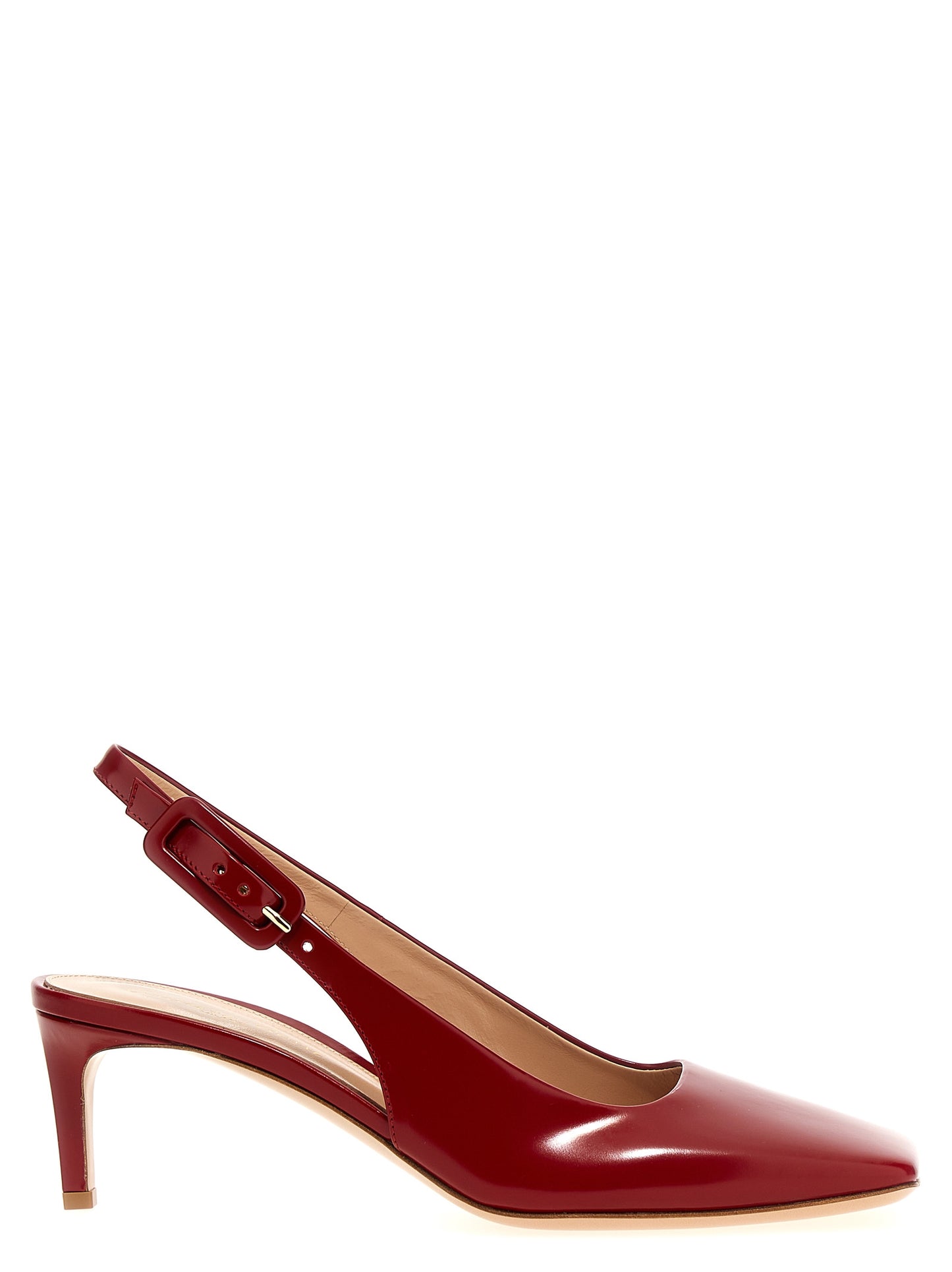 Multicolor Goatskin Mid Heel Pumps