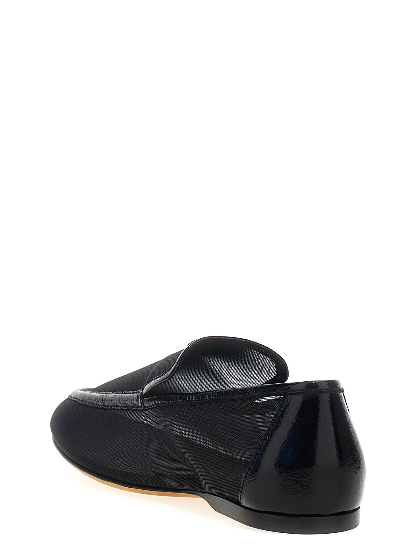 Black Polyamide Slip-On Loafers