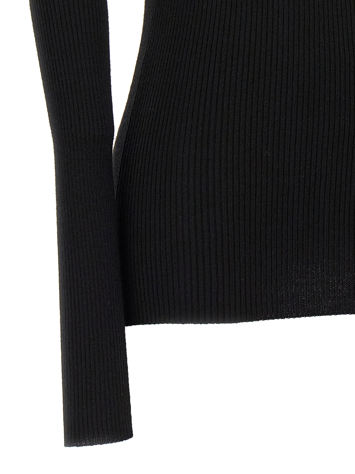 Black Wool Cardigan